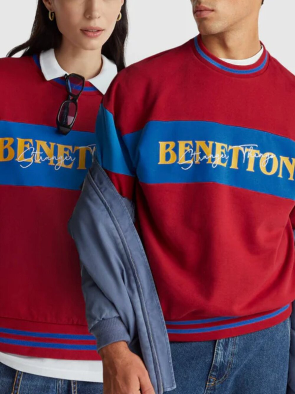 United Colors of Benetton x Stranger Things Collab Colorblock UNISEX Sweatshirt